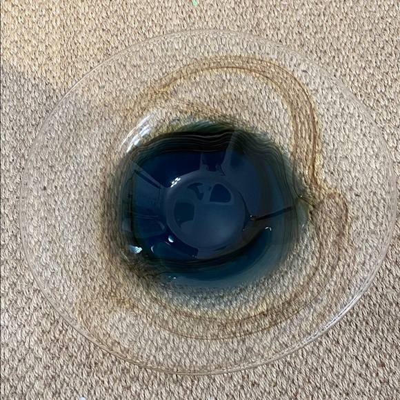 Italian Blown Glass Serving Plate Collectible Luxury Home Decor - Picture 2 of 11